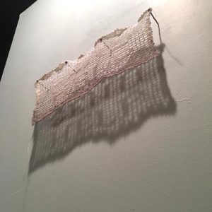 Crocheted cotton wall hanging